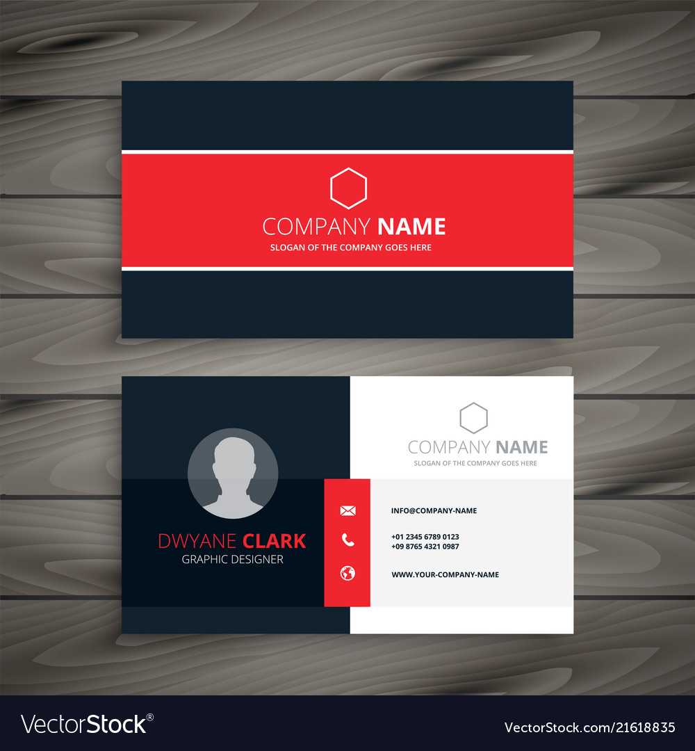 Professional Red Business Card Template For Professional Name Card Template