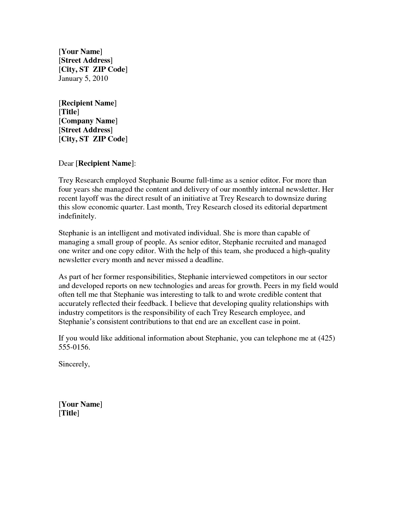 Professional Reference Letter Template Word – Business Form In Business Reference Template Word