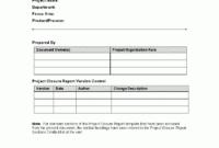 Project Closure Report (Word) - Flevypro Document throughout Closure Report Template