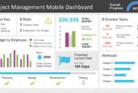 Project Management Dashboard Powerpoint Template with regard to Project Dashboard Template Powerpoint Free