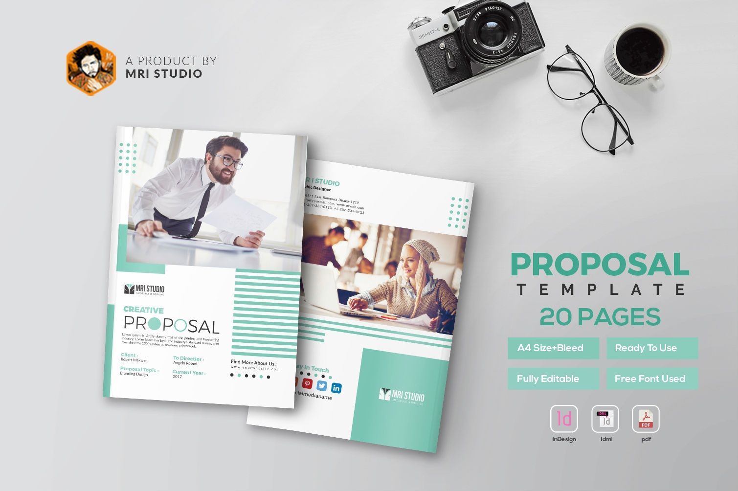 Proposal Features: 20 Pages And 2 Team Member Page Layout With Regard To Membership Brochure Template