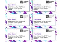 Purple Graphic Business Cards in Business Cards Templates Microsoft Word