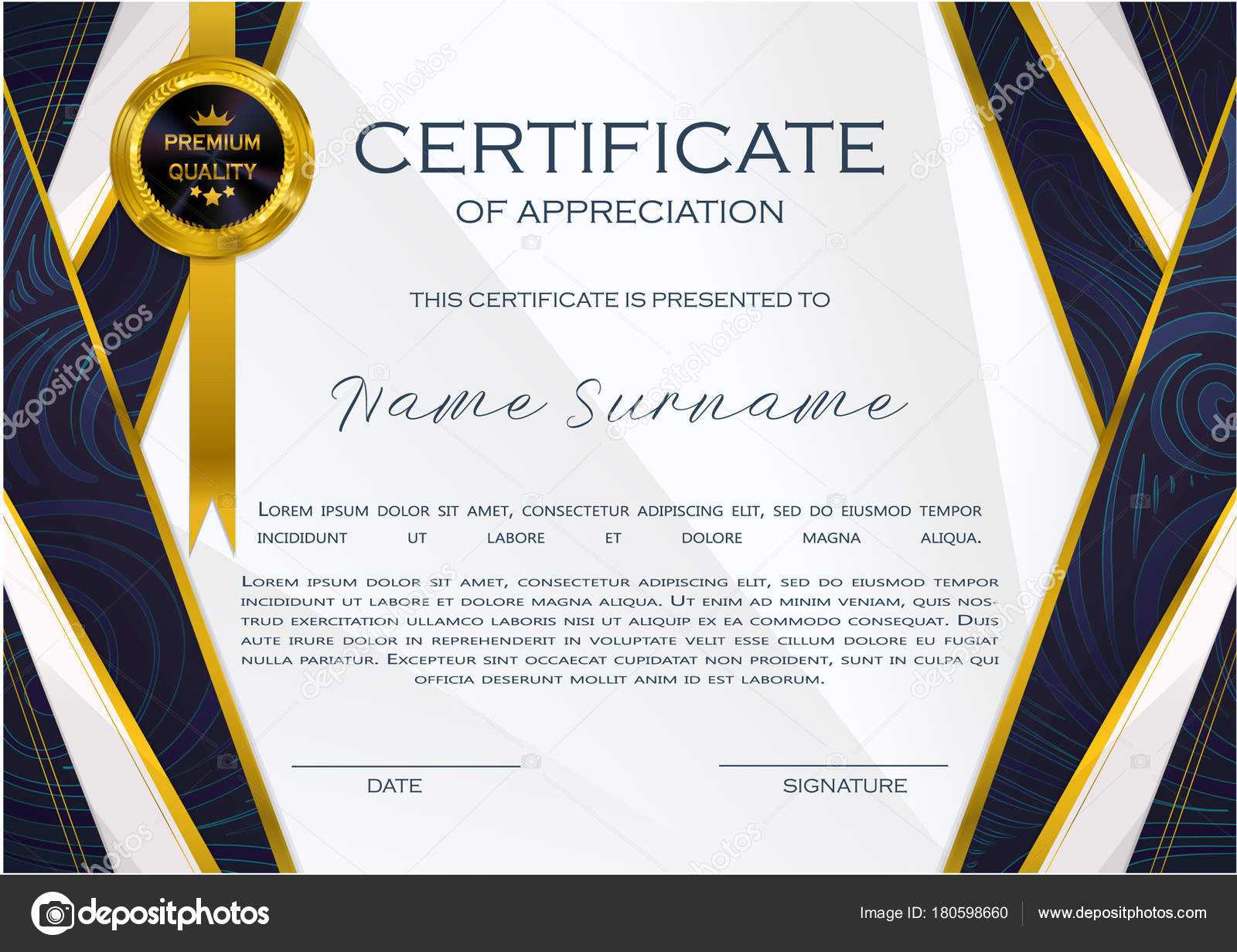 Qualification Certificate Appreciation Design Elegant Luxury In High Resolution Certificate Template