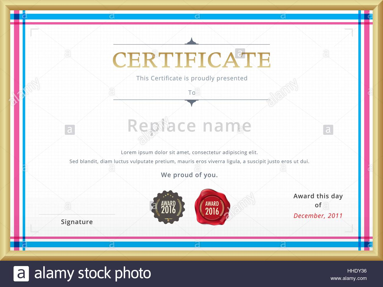 Qualification Certificate Template Stock Photos Intended For Qualification Certificate Template