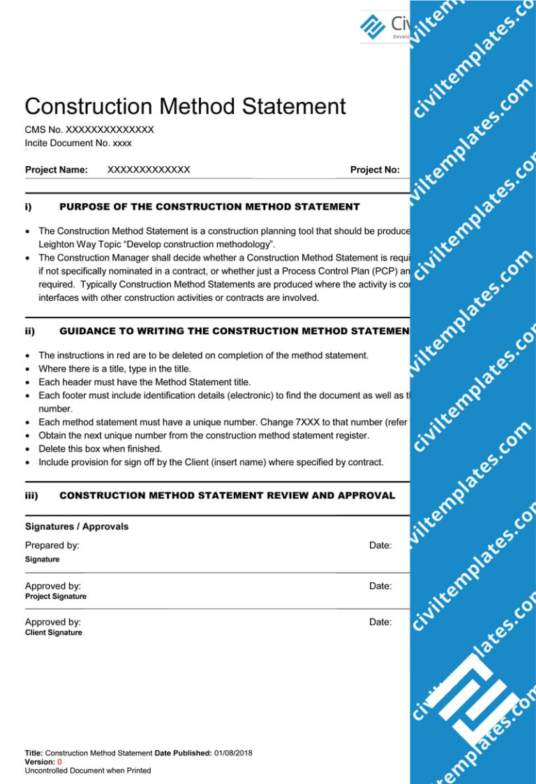 Drainage Report Template