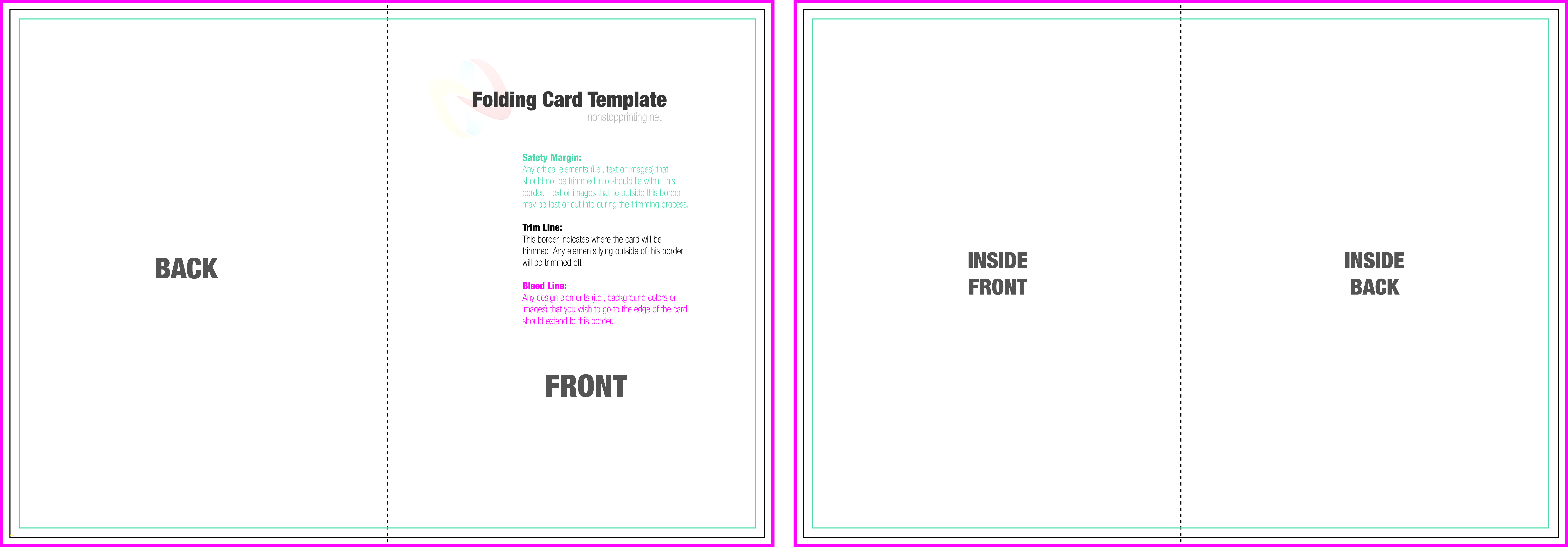 Quarter Fold Birthday Card Template – Atlantaauctionco Regarding Quarter Fold Birthday Card Template