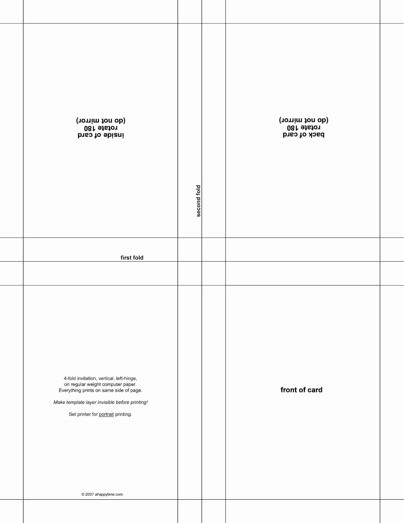 Quarter Fold Card Template Word In Quarter Sheet Flyer Template Word