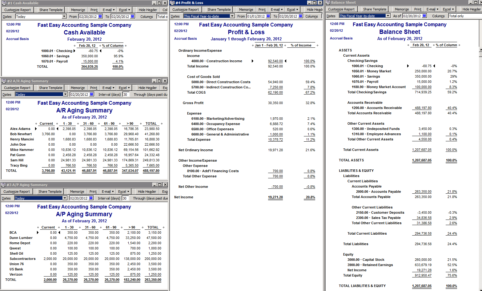 Quickbooks Balance Sheet Report Within Quick Book Reports Templates