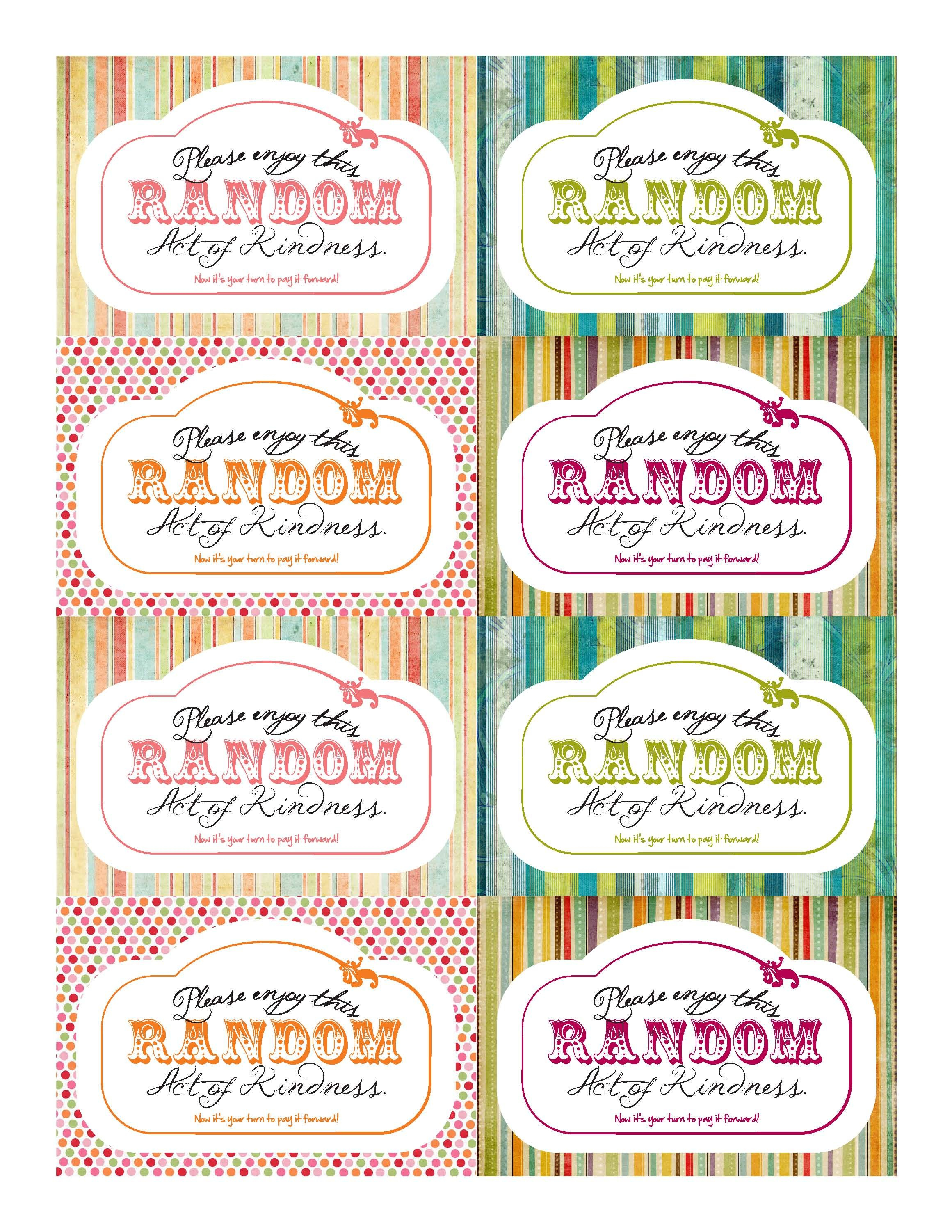 Random Acts Of Kindness Printables | Rack | Kindness Matters Inside Random Acts Of Kindness Cards Templates