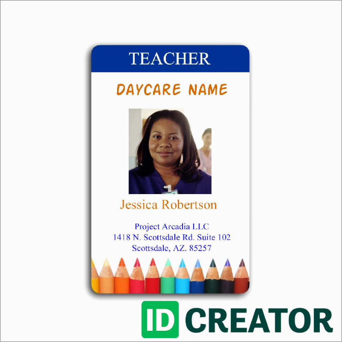 Rare Free Id Badge Template Ideas Company Card Word Download In Teacher Id Card Template