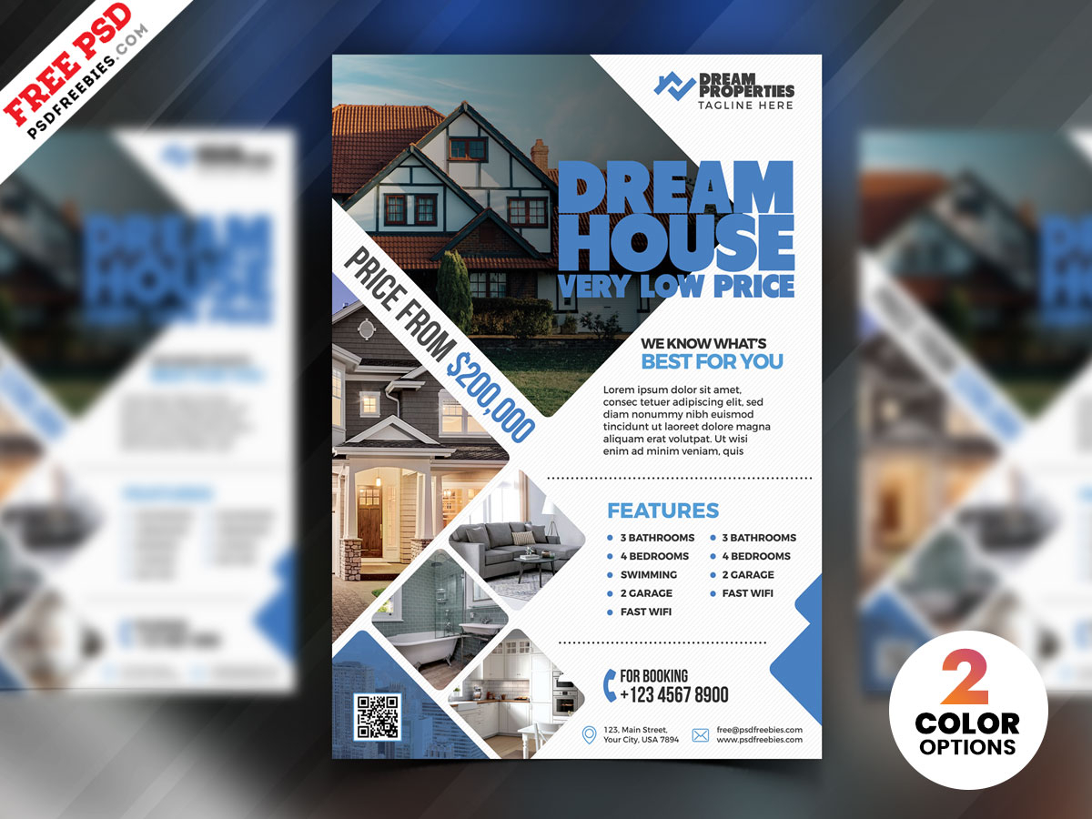 Real Estate Flyer Design Psd | Psdfreebies For Real Estate Brochure Templates Psd Free Download