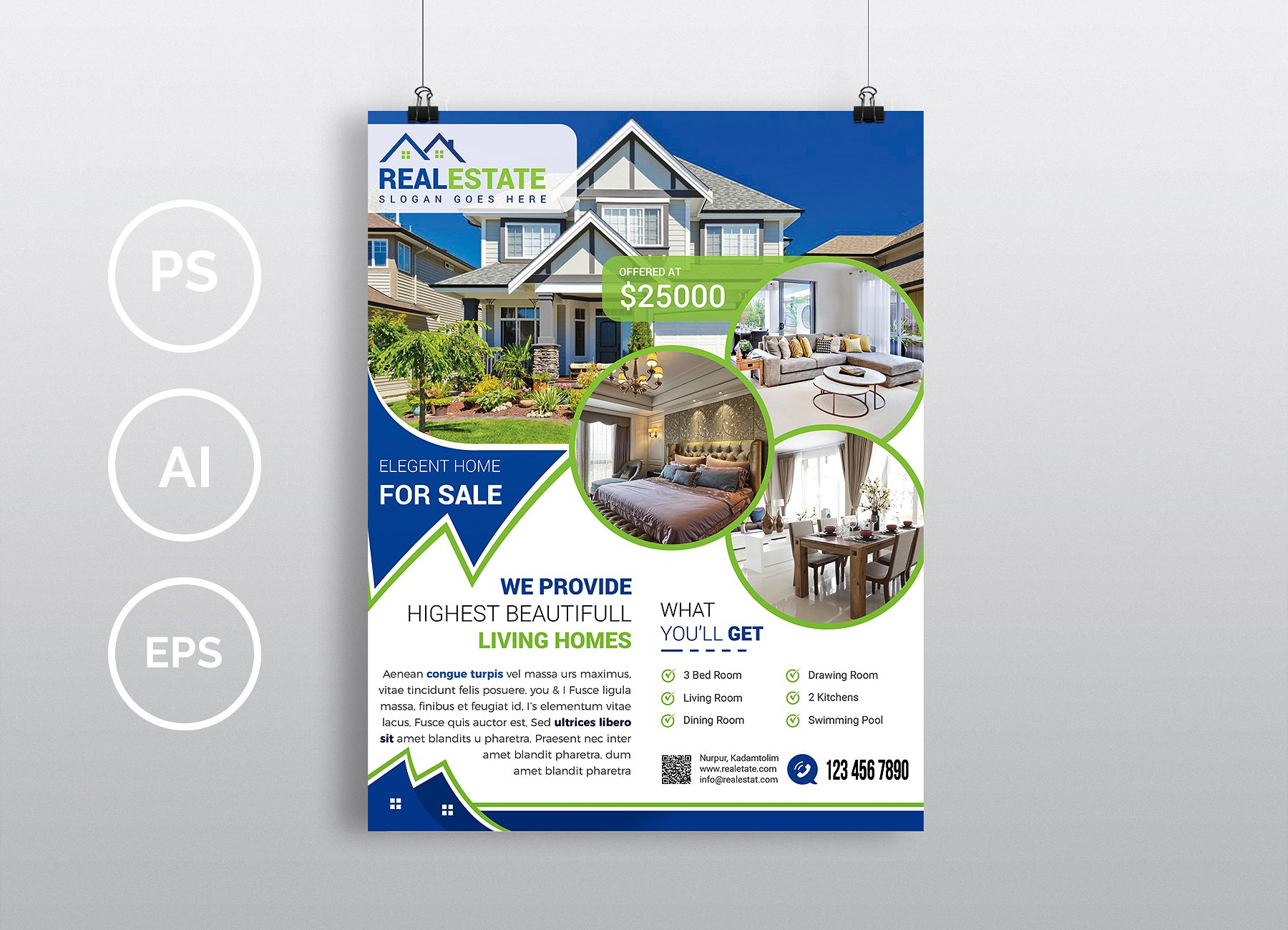 Real Estate – Psd Photoshop Flyer Template – Free Psd Flyer Intended For Real Estate Brochure Templates Psd Free Download