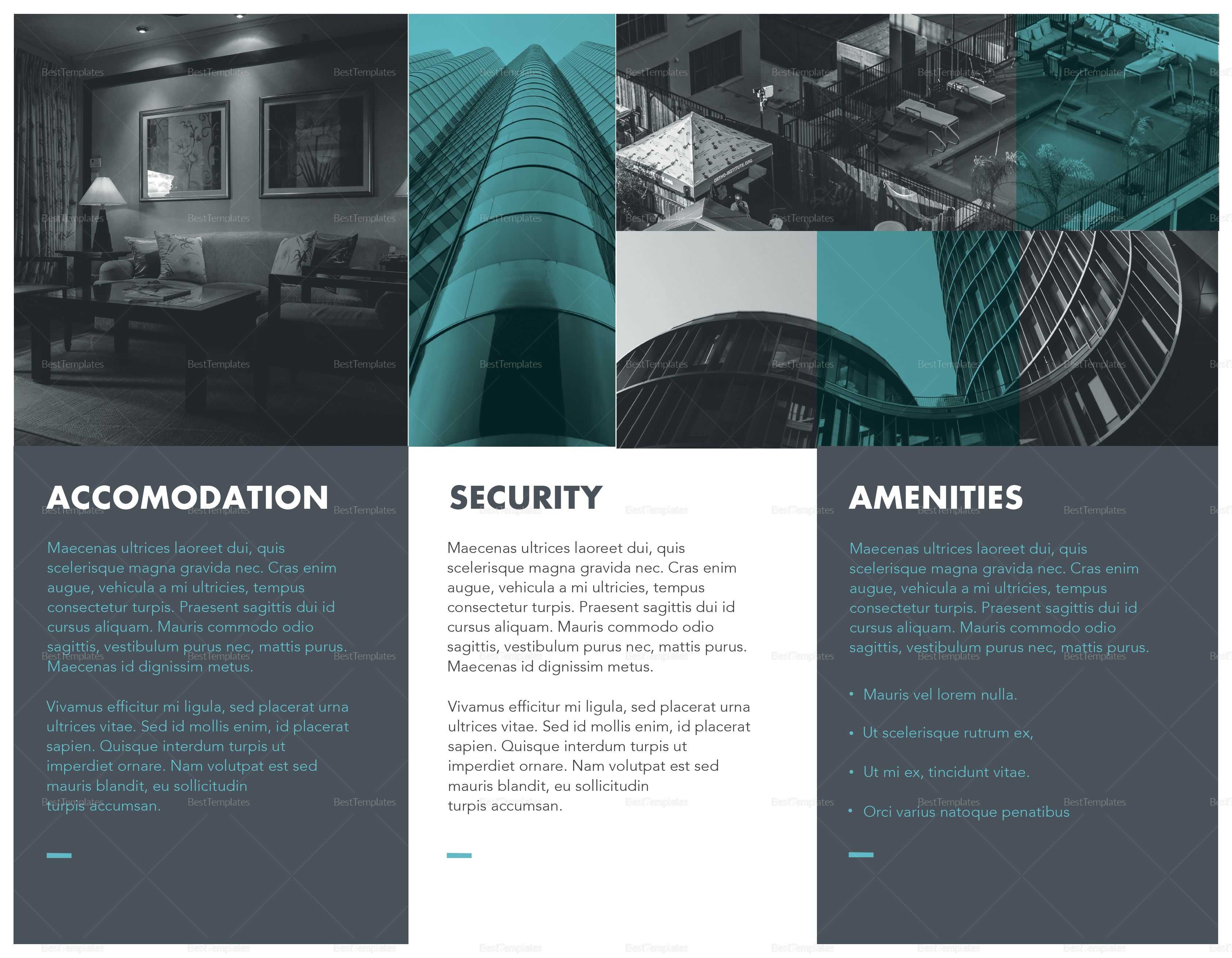 Real Estate Tri Fold Brochure Template | Brochures | Real For Tri Fold Brochure Publisher Template