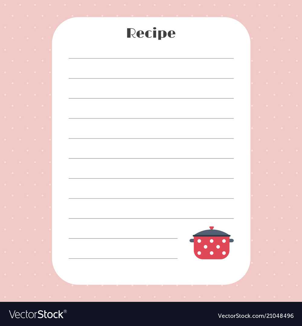 Recipe Card Template For Restaurant Cafe Bakery Inside Restaurant Recipe Card Template