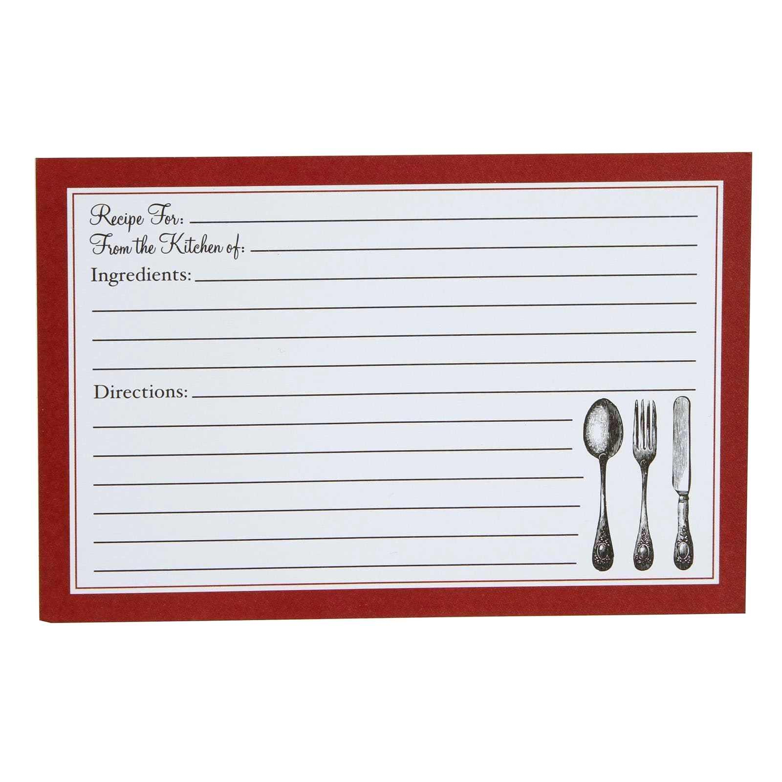 Recipe Cards Free Card Template Printable Pdf Excel Martha Regarding Michaels Place Card Template