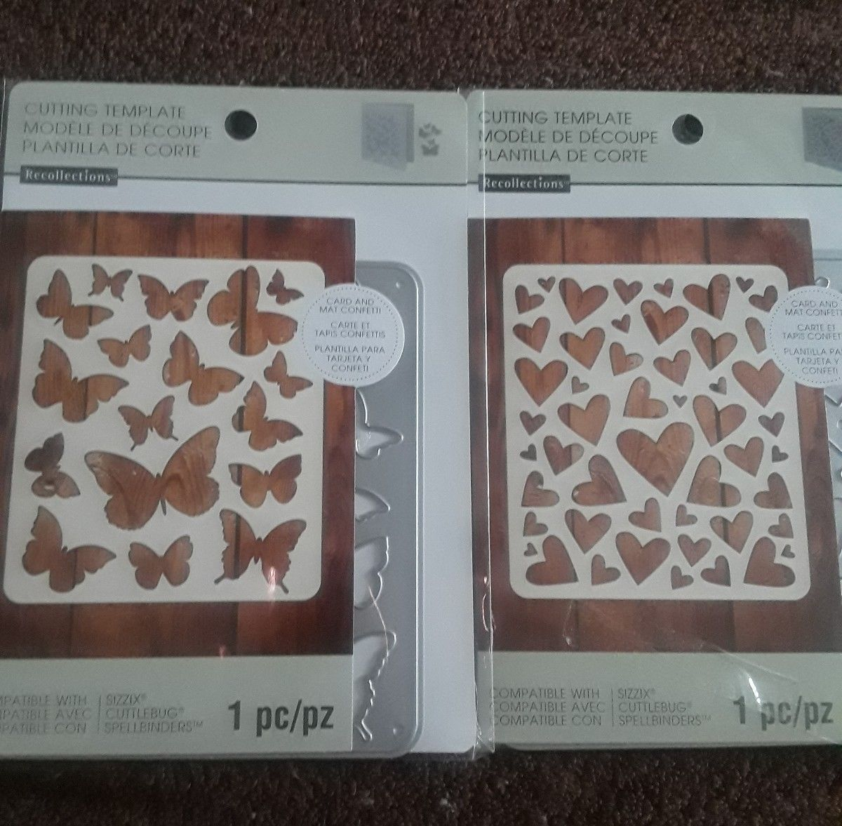 Recollections Cutting Template Butterfly 1 Piece Hearts 1 Piece With Regard To Recollections Card Template