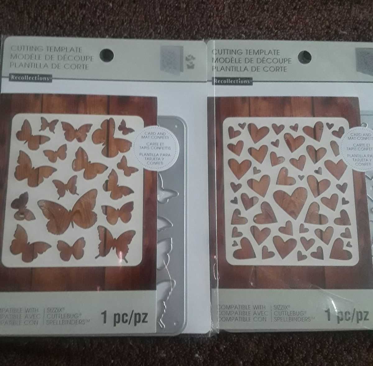 Recollections Cutting Template Butterfly 1 Piece Hearts 1 Piece With Regard To Recollections Card Template