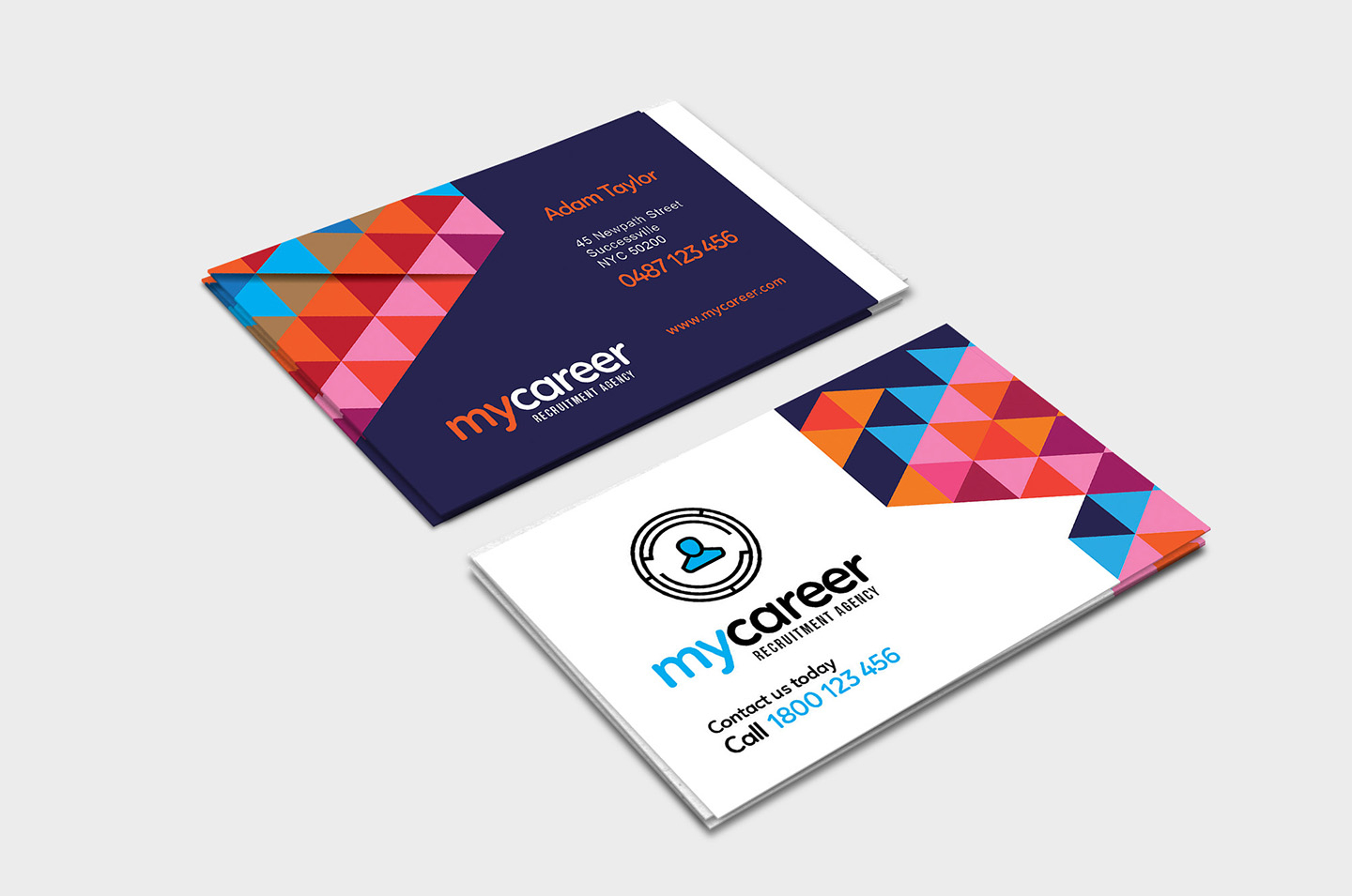 Recruitment Agency Business Card Template In Psd, Ai With Regard To Call Card Templates