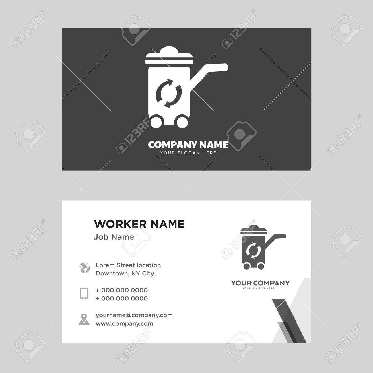 Recycle Bin Business Card Design Template, Visiting For Your.. With Bin Card Template