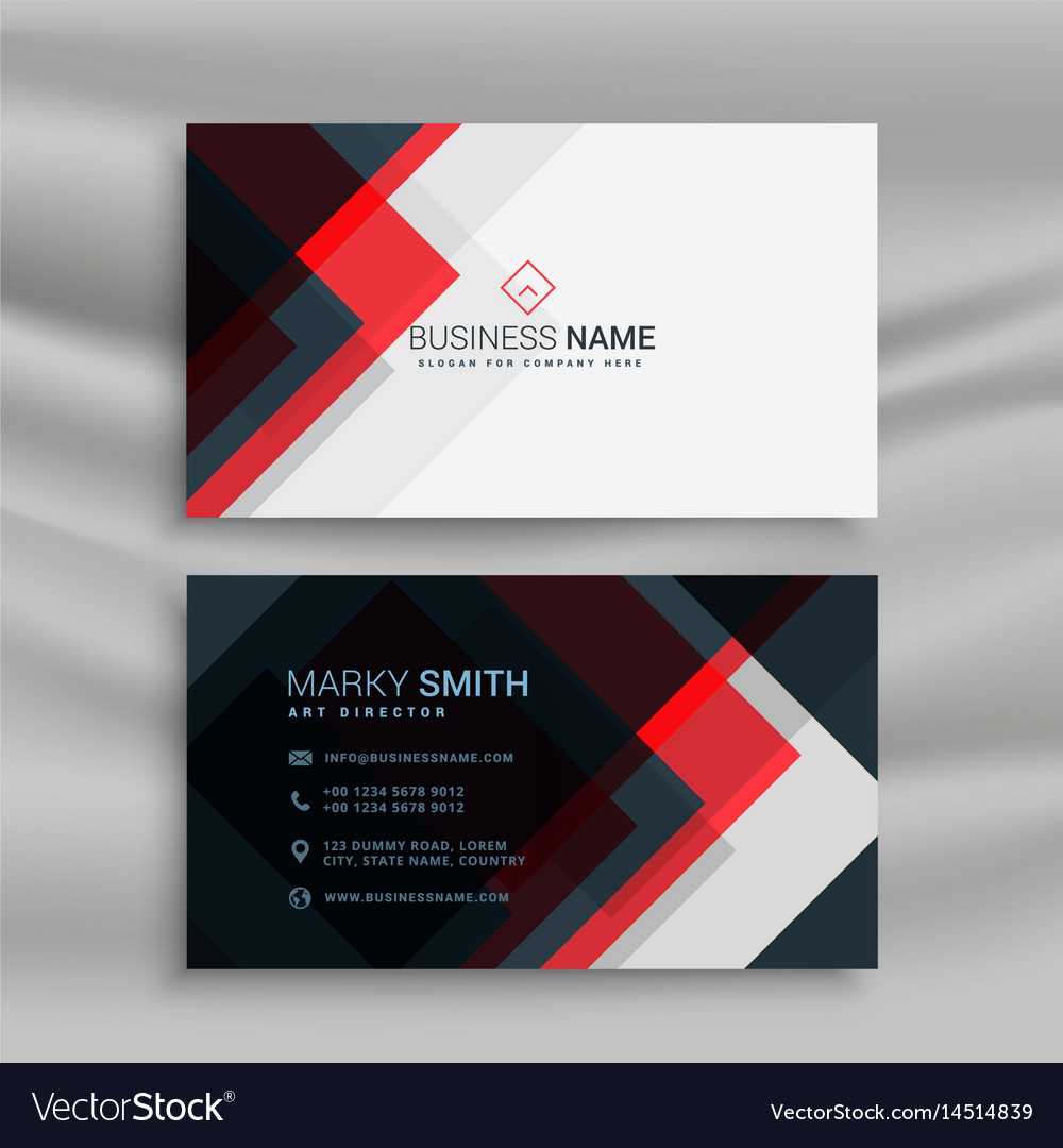 Red And Black Creative Business Card Template For Web Design Business Cards Templates