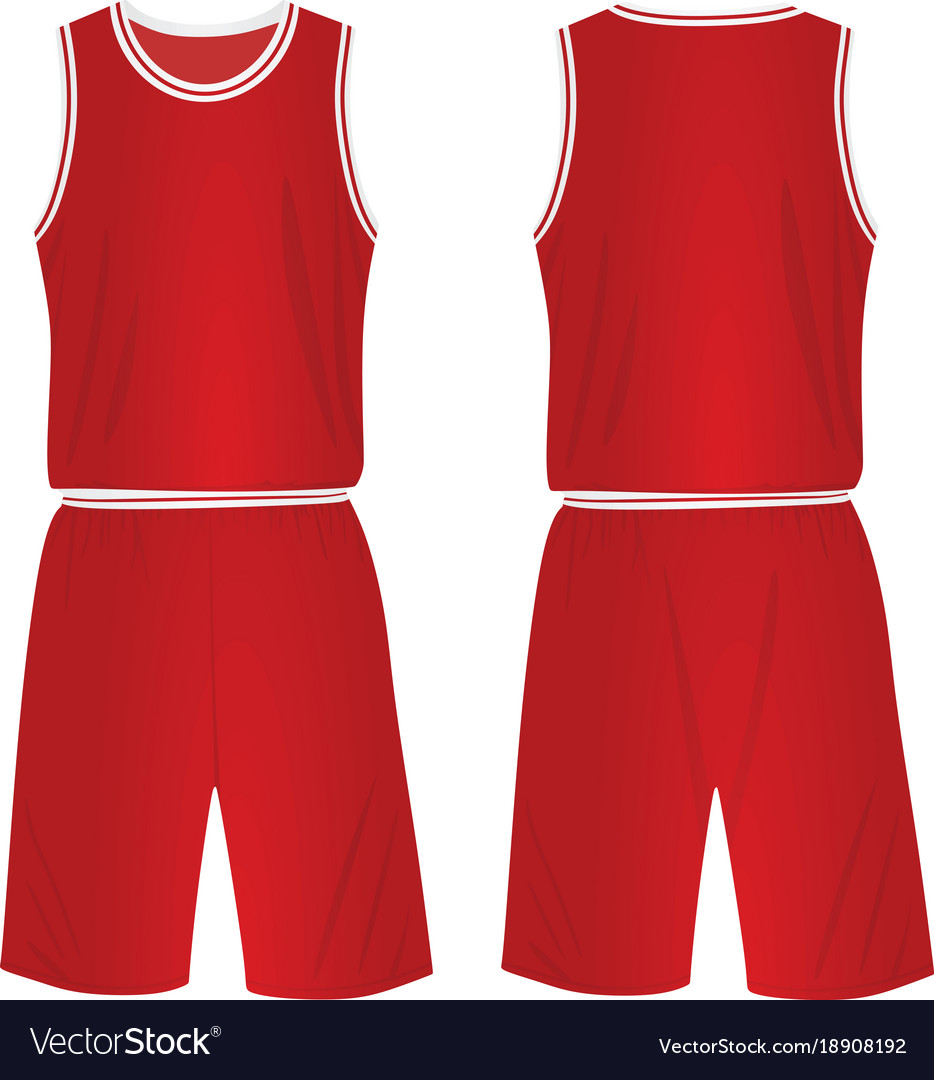 Red Basketball Uniform With Regard To Blank Basketball Uniform Template