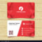 Red Geometric Business Card Template In Calling Card Free Template