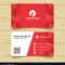 Red Geometric Business Card Template In Calling Card Free Template