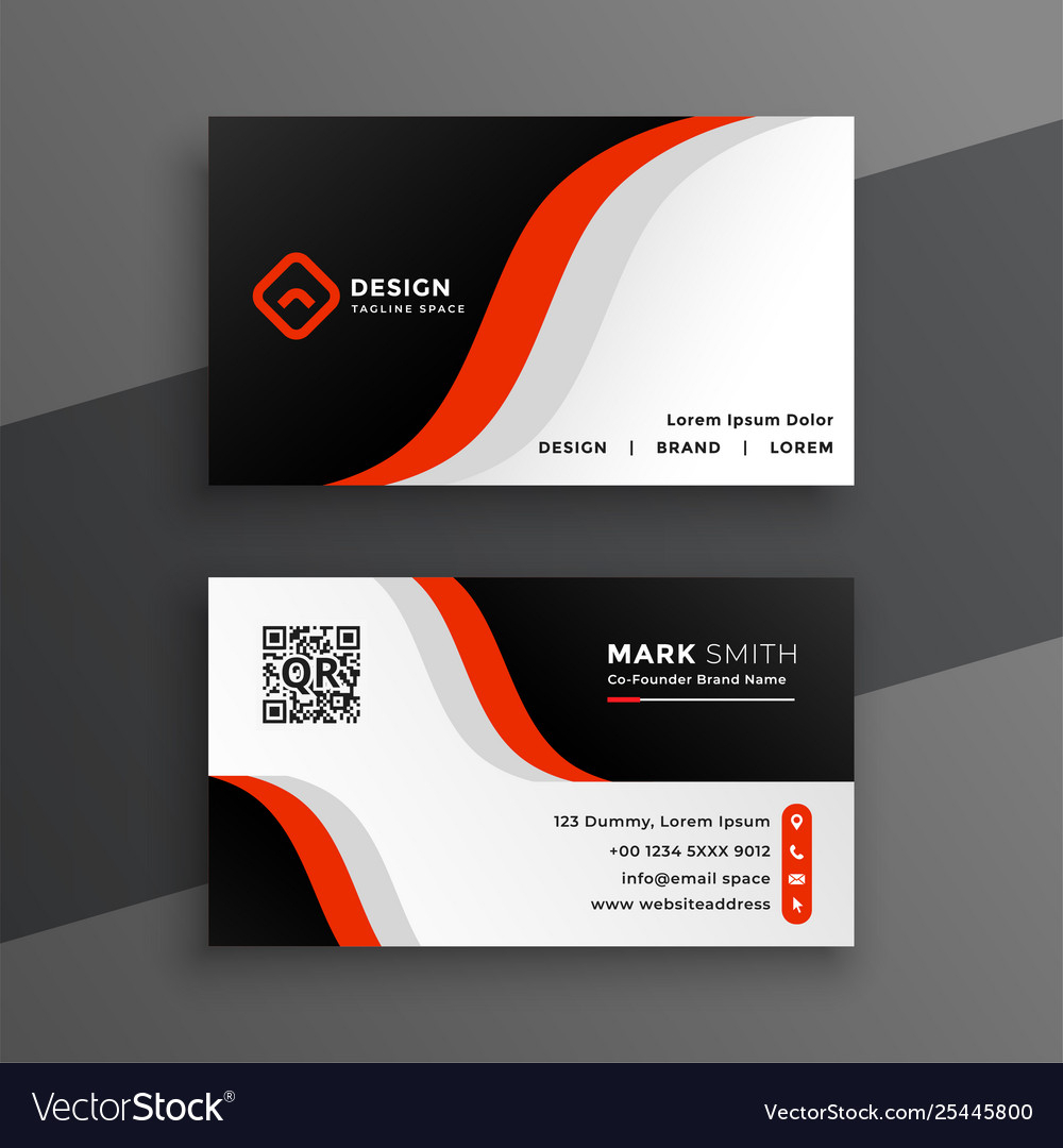 Red Modern Business Card Design Template Regarding Modern Business Card Design Templates