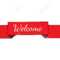Red Ribbon With Welcome Text. Art Element For Page Design, Magazine,.. Pertaining To Welcome Banner Template