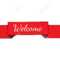 Red Ribbon With Welcome Text. Art Element For Page Design, Magazine,.. Pertaining To Welcome Banner Template