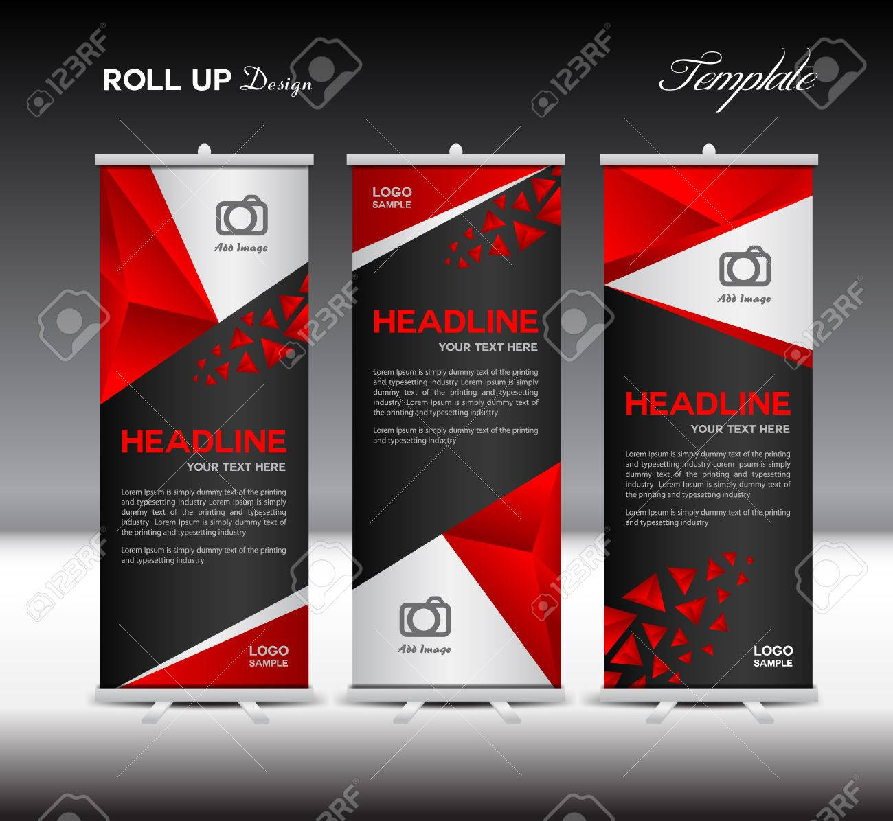 Red Roll Up Banner Template Vector Illustration,banner Design,.. Pertaining To Pop Up Banner Design Template
