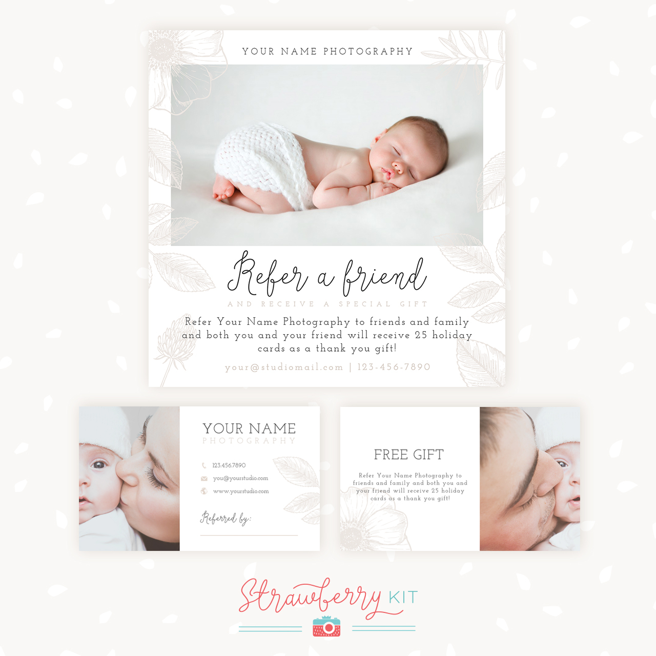 Refer A Friend Photography Template | Bonus Business Cards Intended For Referral Card Template Free