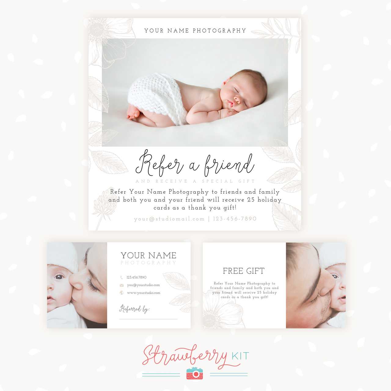 Refer A Friend Photography Template | Bonus Business Cards Intended For Referral Card Template Free