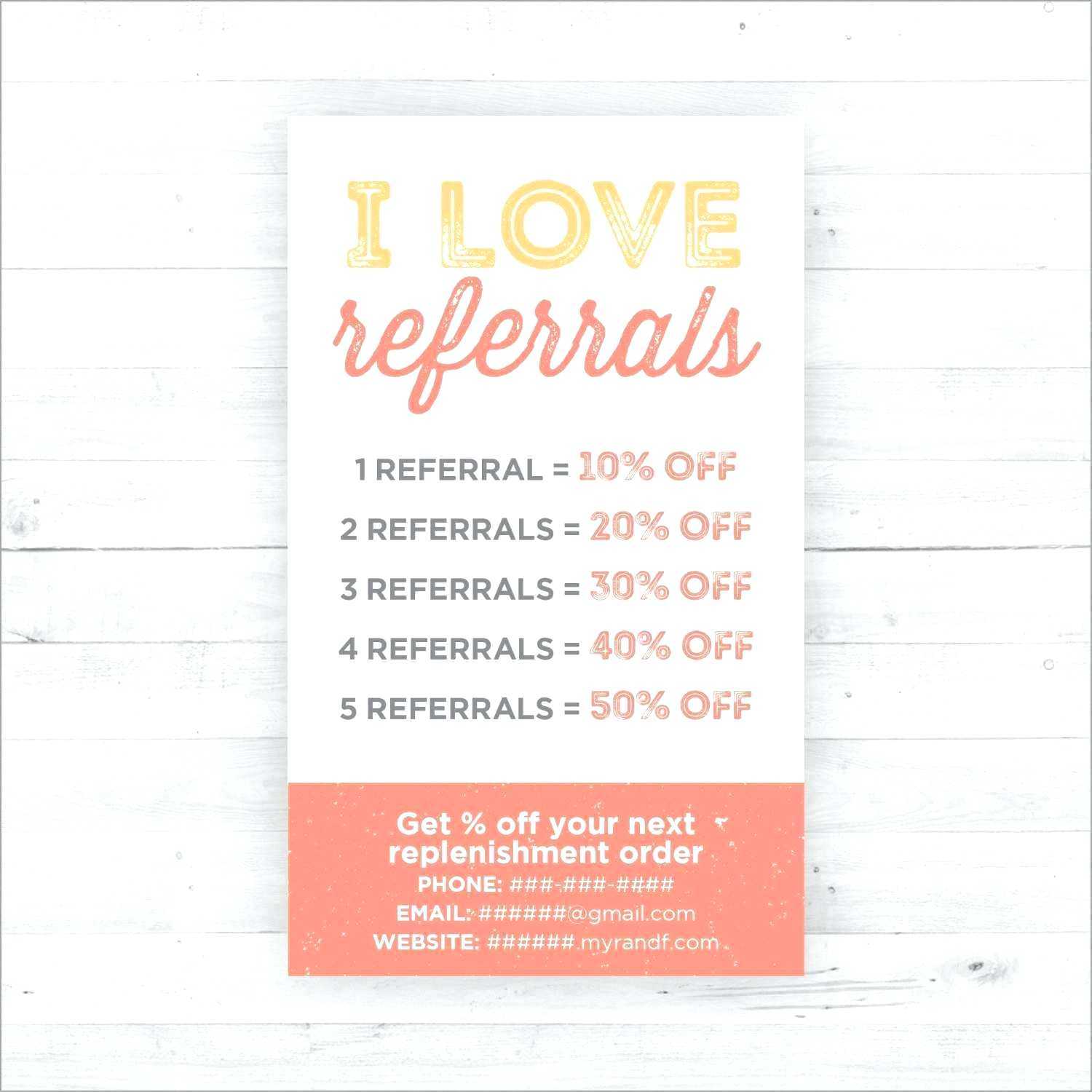 Referral Card Template Photo Marketing Templates – Wovensheet.co Throughout Referral Card Template Free