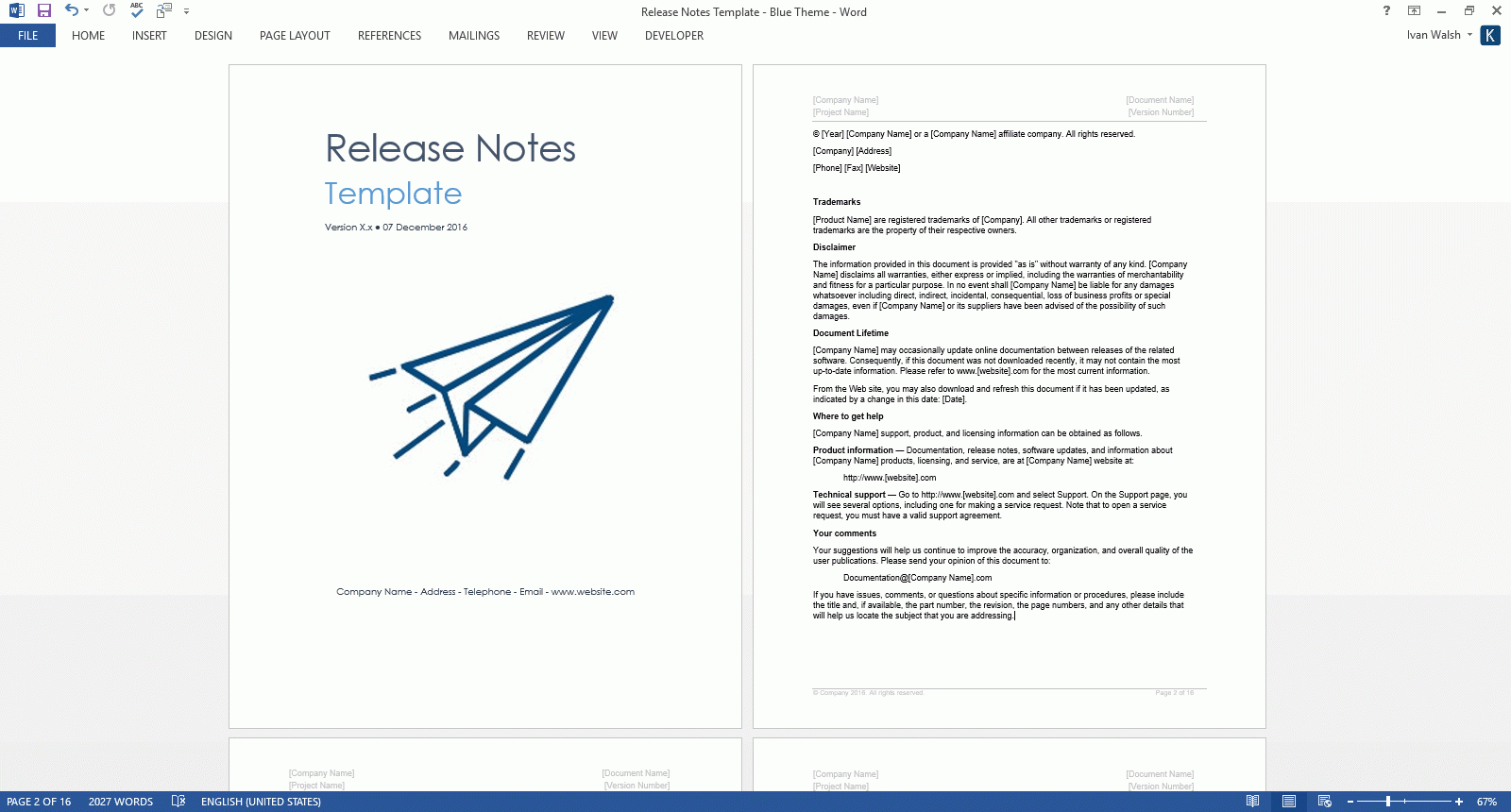 Release Notes Templates In Software Release Notes Template Word