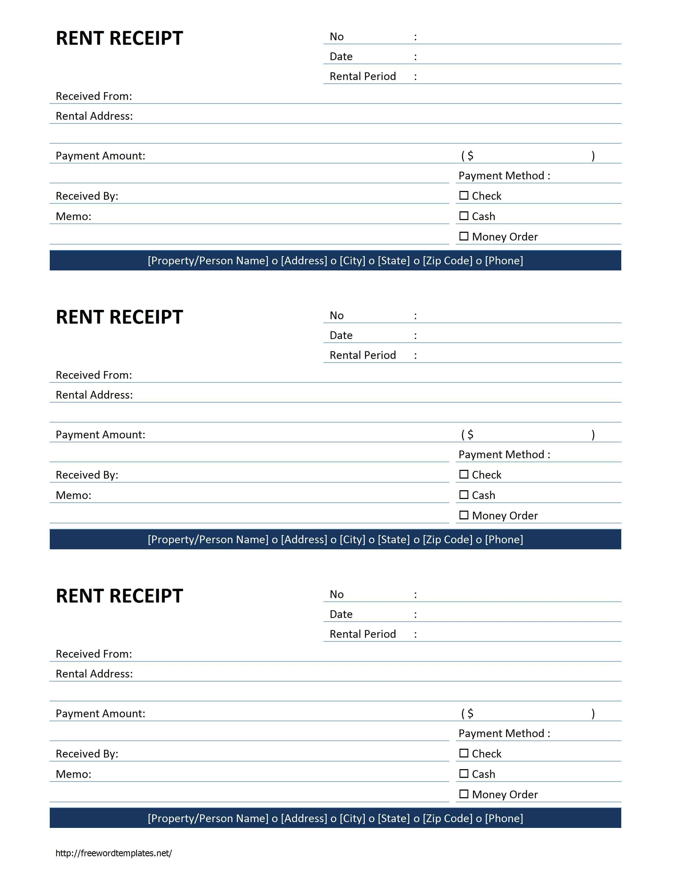 Rent Receipt Template | Free Microsoft Word Templates – Free Throughout Microsoft Office Word Invoice Template