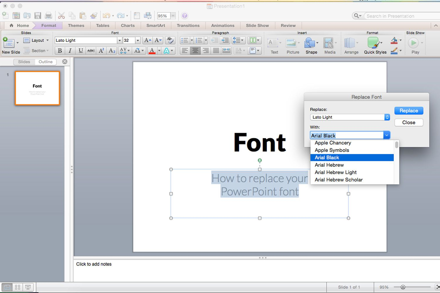 Replacing All The Fonts In My Presentation At One Time In Powerpoint Replace Template