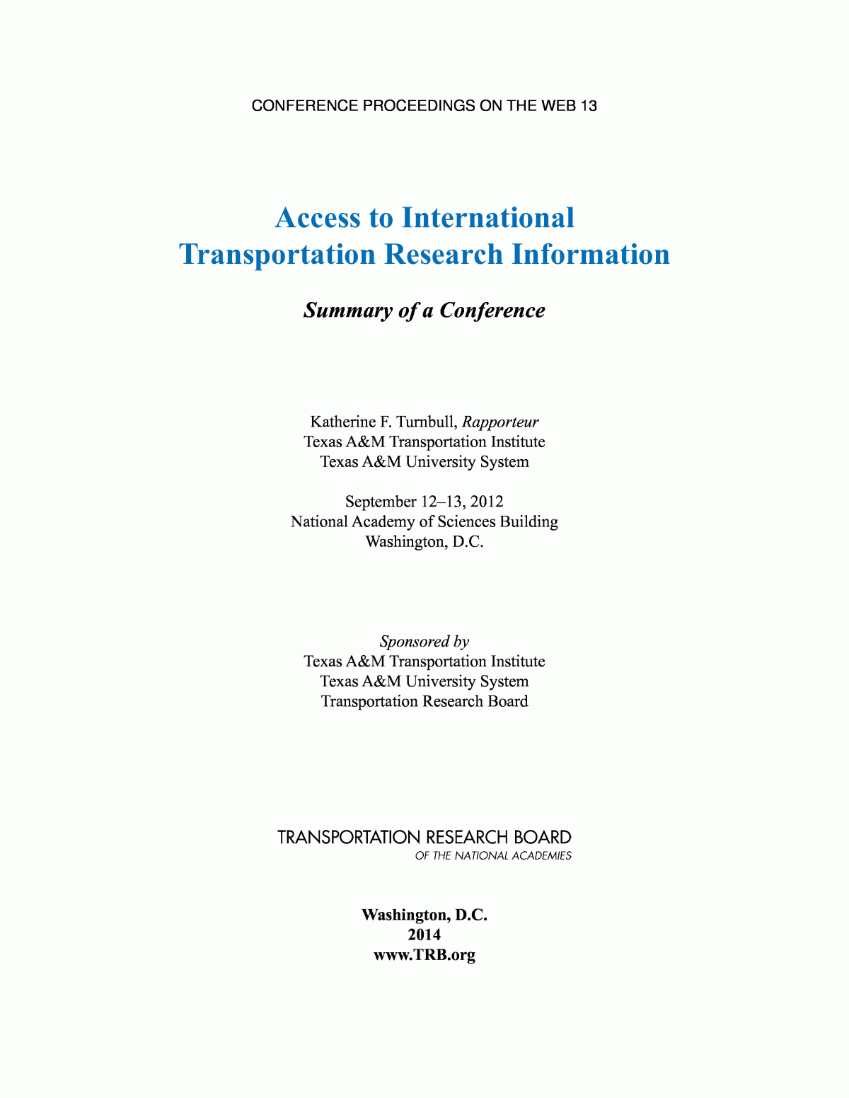 Report Contents | Access To International Transportation In Rapporteur Report Template