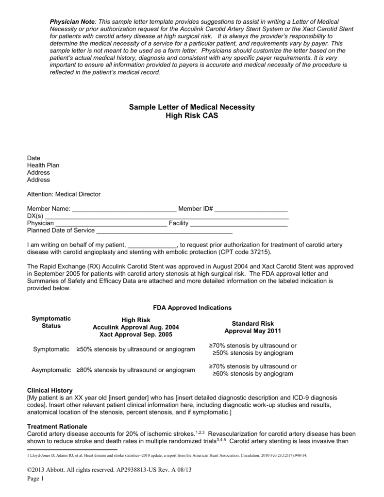 Request Prior Approval Of Carotid Stenting In Carotid Ultrasound Report Template