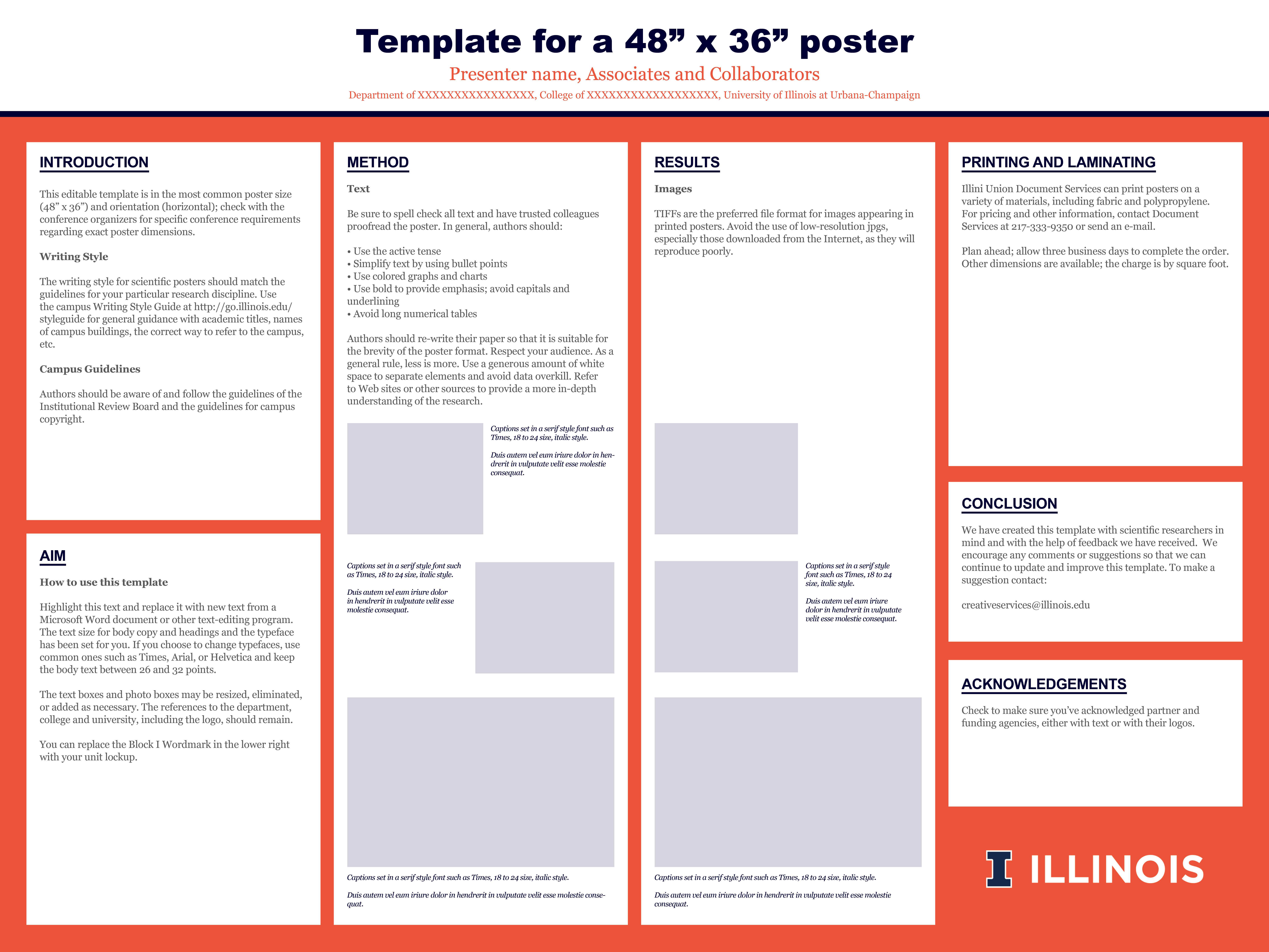 Research Poster | Campus Templates | Public Affairs | Illinois In Powerpoint Presentation Template Size