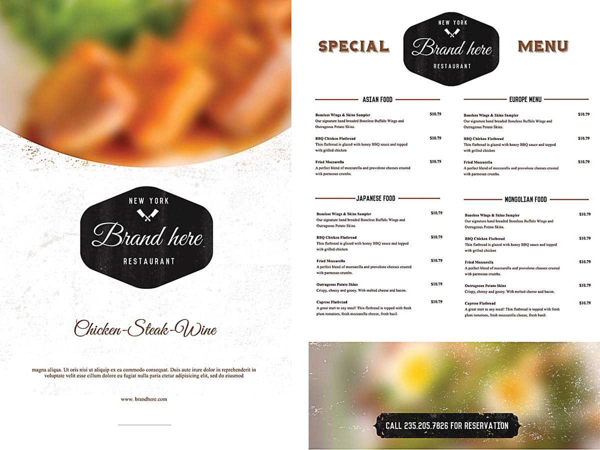 Restaurant Menu Templates Free Download With Dinner Plus With Regard To Free Cafe Menu Templates For Word