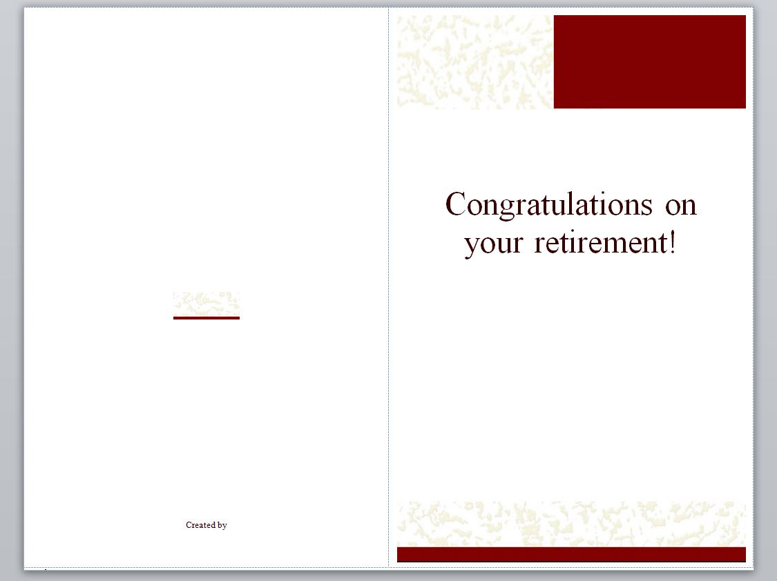 Retirement Card Template | Retirement Cards » Template Haven Inside Retirement Card Template