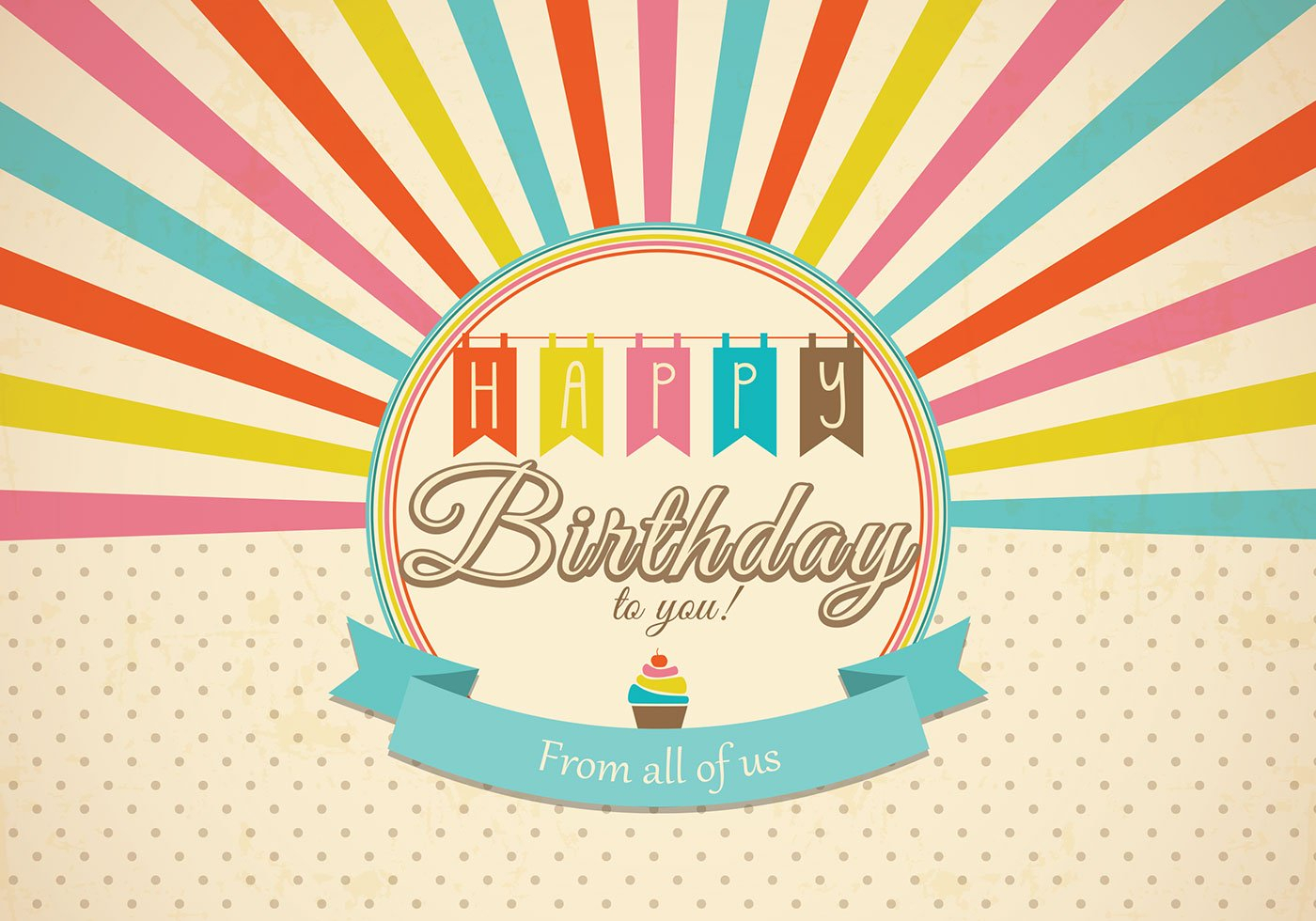 Retro Happy Birthday Card Psd - Free Photoshop Brushes At Within Photoshop Birthday Card Template Free