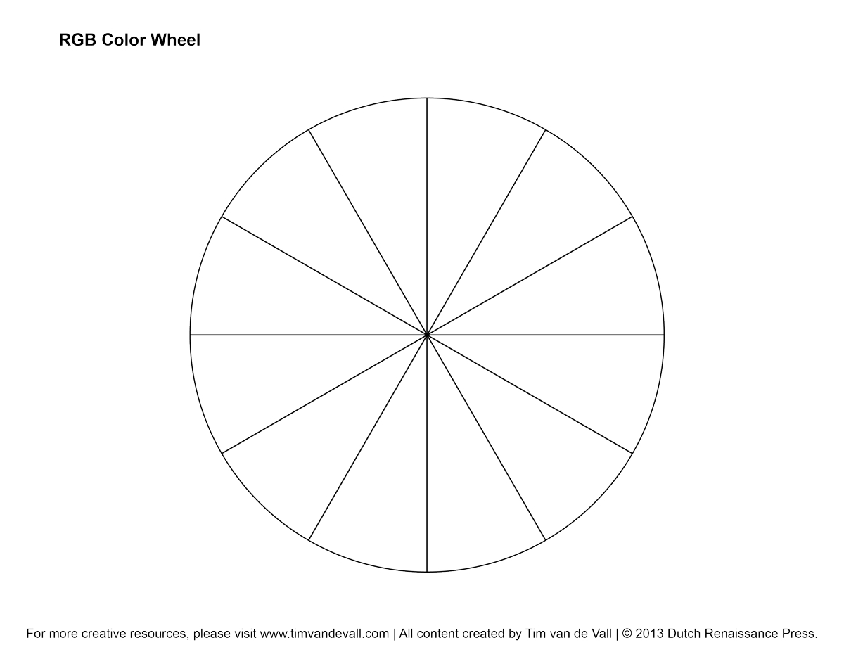 Rgb Color Wheel, Hex Values & Printable Blank Color Wheel Inside Blank Color Wheel Template