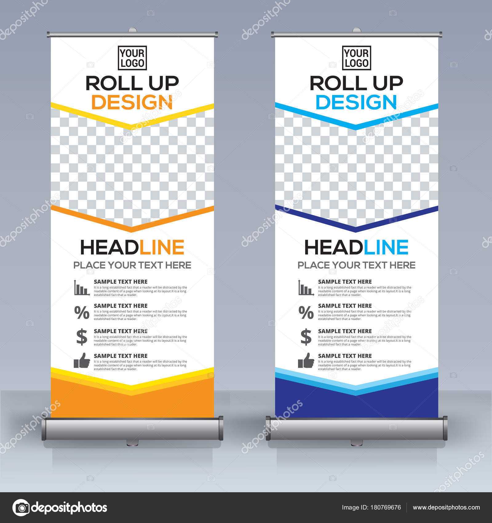 Roll Banner Design Template Vertical Abstract Background Pertaining To Retractable Banner Design Templates