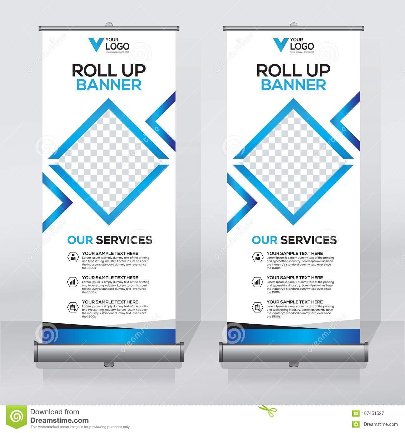 Roll Up Banner Design Template, Vertical, Abstract Pertaining To Pop Up Banner Design Template