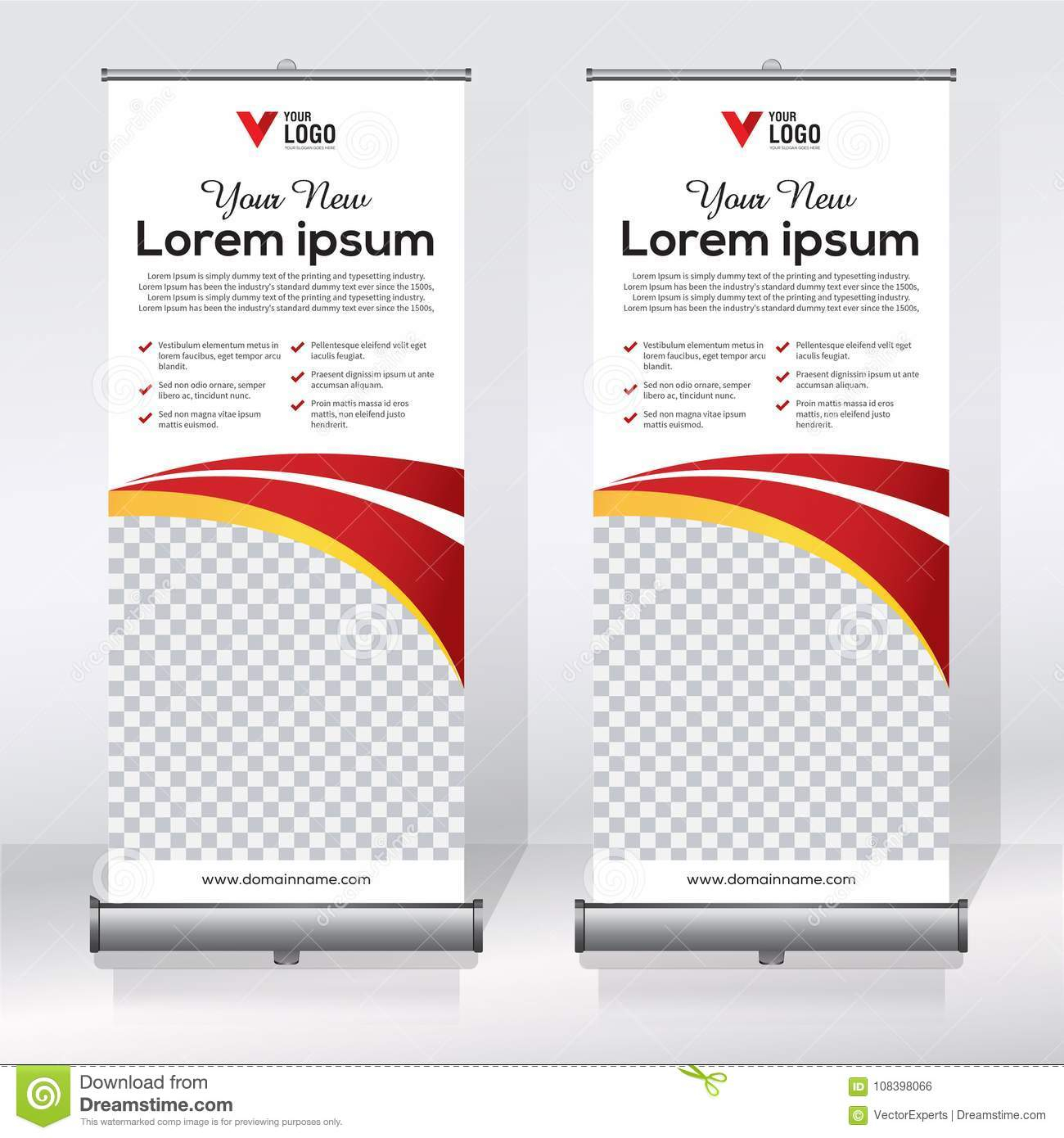 Roll Up Banner Design Template, Vertical, Abstract With Regard To Retractable Banner Design Templates
