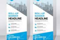 Roll Up Banner Design Template, Vertical, Abstract within Retractable Banner Design Templates