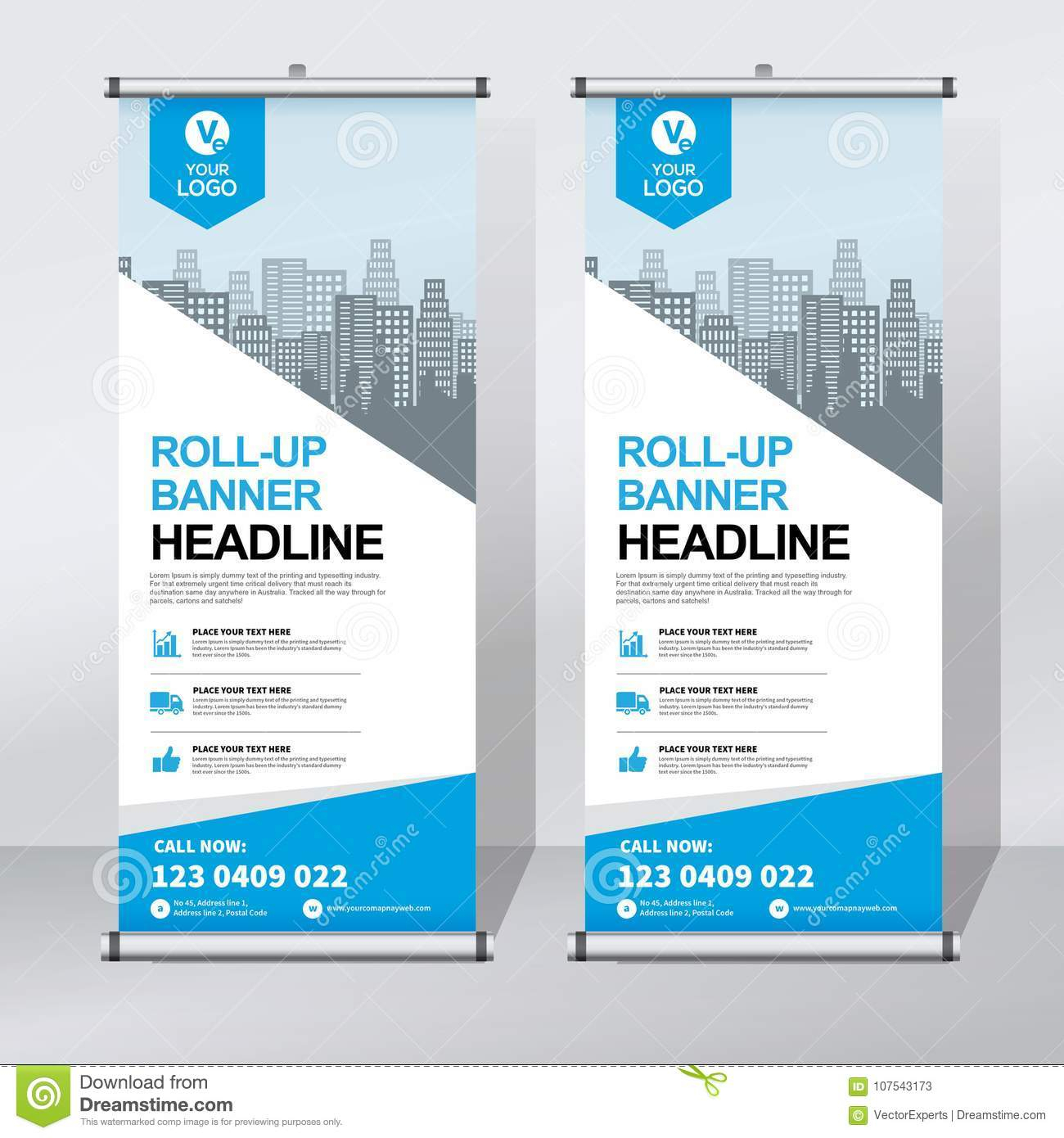 Roll Up Banner Design Template, Vertical, Abstract Within Retractable Banner Design Templates