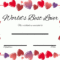 Romantic Printables | ? Romancefromtheheart Intended For Love Certificate Templates